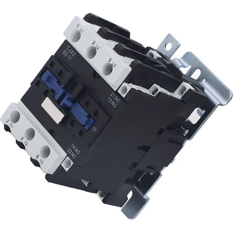 Contacteurs AC 65A 1 NO 1 NC 3 Pôles Tête Électrique, Contacteur de Puissance 380V pour Coupure et Connexion de Circuit à Longue Distance (1/5)