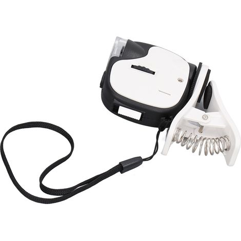 Microscope de poche 55X grossissement avec lentille optique acrylique et lampe LED, grossisseur miniature à loupe portable (1/5)