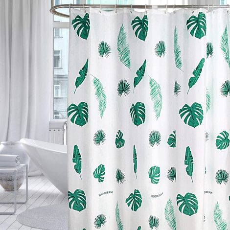 Duschvorhang 150 x 180 cm, schimmelresistent, geometrisches Muster, dickes Polyester (1/4)