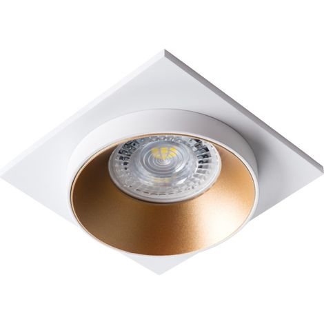 Kanlux SIMEN faretto incasso quadrato bianco oro GU10 35W (1/5)
