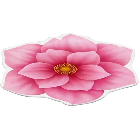 Tapis Floral En Velours Cristal - Diamètre 60 Cm - Motif 3D Transfert Chaleur - Pour Salon Chambre Bureau Balcon (1/5)
