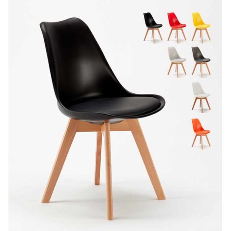 Chaise de salon et bar design scandinave avec coussin nordica Goblet - Noir (1/5)