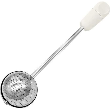 Saupoudreuse à sucre, à farine et à épices, en acier inoxydable, cuillère, saupoudreuse à sucre glace, filtre à thé rotatif, utilisation facile d'une seule main (blanc)-AquaForge (1/4)