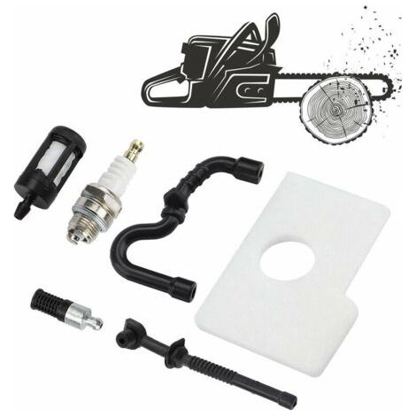 Kit filtre à air et bougie d'allumage Aufee pour tronçonneuses Stihl 017 018 MS170 MS180 kit filtre à air et bougie d'allumage pour tondeuses à gazon Stihl 017 018 MS170 MS180. (1/3)