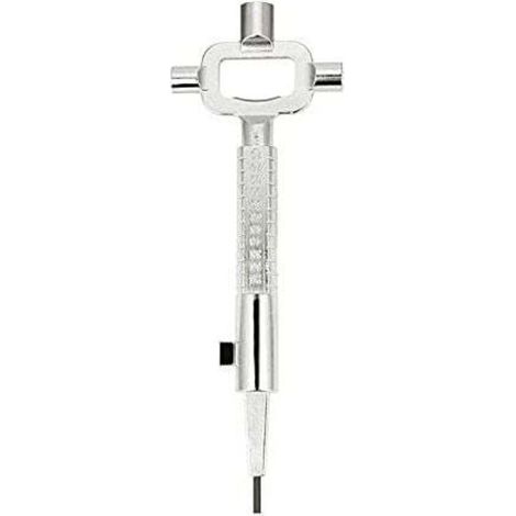 Multi Fonction Clef Carré, Clé en Croix, Clé de Construction Universelle, Clé avec Echelle, Clé universelle pour Armoires Electriques, Peut Etre Utilisé pour Mesurer la Longueur de la Bouteille Gaz