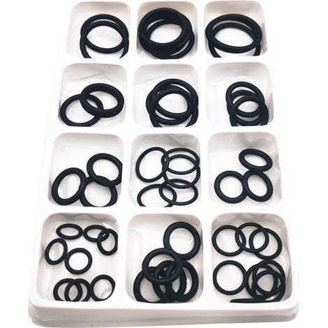 50-teiliges Set Gummi-O-Ring-Unterlegscheiben, Wasserdichtigkeitssortiment, O-Ringe, Dichtungsscheiben, 12 Größen (1/5)