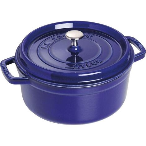 Staub Cocotte redonda 26 cm Azul intenso de fundición esmaltada