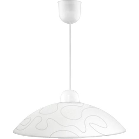 Lampada a sospensione Candellux Malibu bianca Ø40 E27 (1/2)