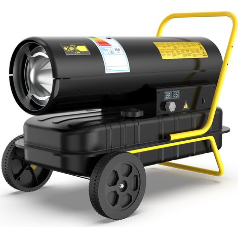 Diesel Space Heater, 30 KW Industrial Kerosene Heaters, Large Fuel Tank, 750m³/h, Adjustable Thermostat, Oil Level Display, Suitable for Workshops, Building Sites and Agricultural [Energy Class A]
