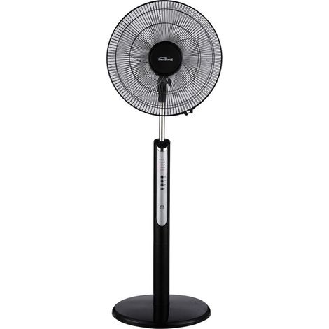 Ventilateur sur pied oscillant base ronde avec télécommande 40cm 45W Mercafan MT01444