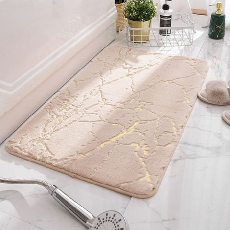 Tapis De Salle De Bain - Flanelle - Absorbant - Antidérapant - Pour Toilette Chambre Et Salon - 60x90 cm