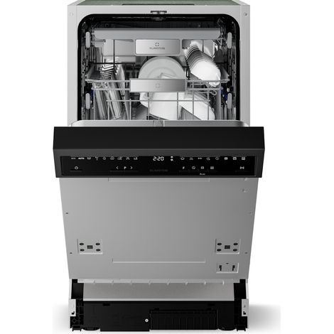 Klarstein Velaire Geschirrspüler 45cm - Halbintegriert, 10 Plätze, 9 Programme, 42 dB, B Energieklasse, AquaStop, Kindersicherung, Spülmaschine teilintegriert (1/5)
