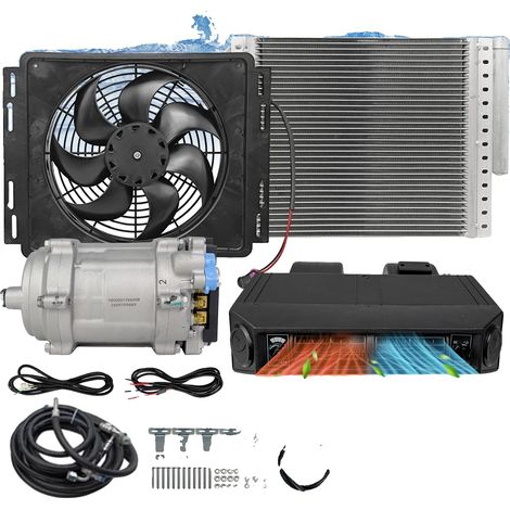 Condizionatore d'aria, raffreddamento efficiente, installazione versatile, riscaldamento e raffreddamento a 12V (1/2)