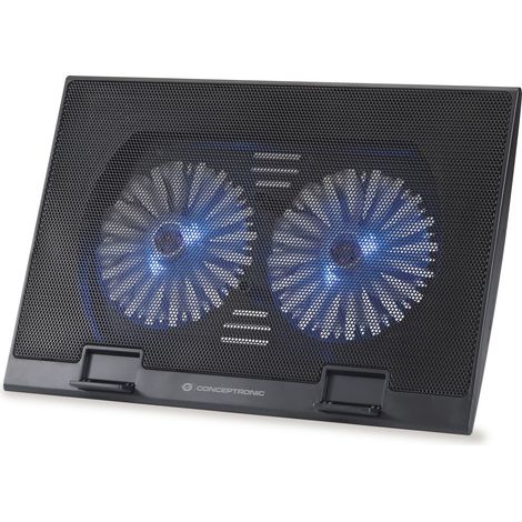 Conceptronic THANA02B base di raffreddamento per laptop 43,2 cm (17") Nero (1/5)