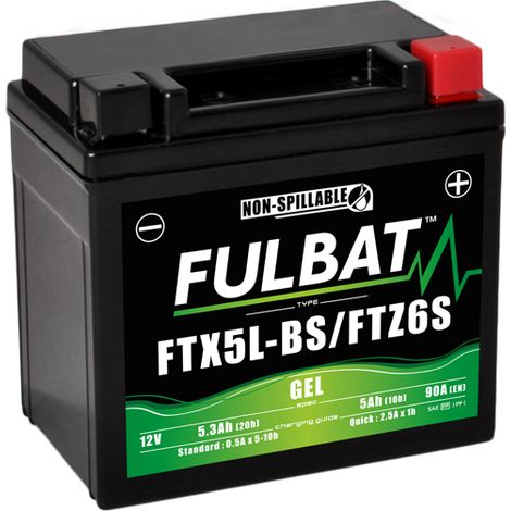 Fullbat FUL GEL Batterie - FTX5L-BS / FTZ6S / YTX5L-BS / YTZ6S (Gel, wartungsfrei)