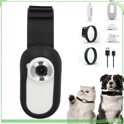 Caméra pour collier pour animaux de compagnie - FAFEICY - Caméra collier - HD - Ultra légère - OTG - Longue autonomie (1/5)