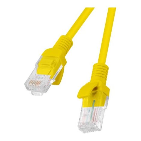Cordon de raccordement Cat. 5E UTP 1,5 m Jaune Fluke Passé Lanberg, paquet de 10 (1/2)