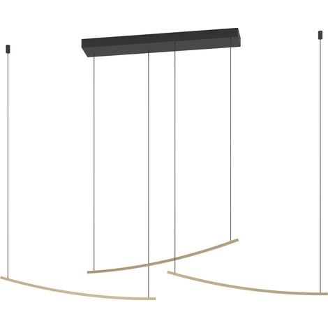 Sospensione Moderna Villeggi Alluminio Ottone Plastiche Bianche Led 22W 3600Lm (1/2)