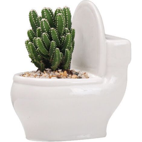 Vaso da fiori divertente in ceramica a forma di succulenta, vaso per fiori carino, vaso in ceramica per bonsai, decorazione per la casa, mini vaso da scrivania (1/4)