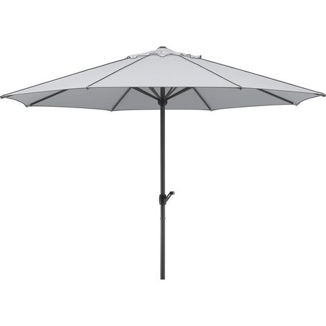 Parasol Adria de 350 cm de diamètre, Gris argenté. (1/5)