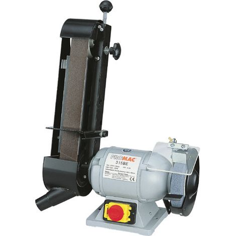 Promac – Touret à meuler 315BE1 – Puissance 0,3 kW – Vitesse 2850 tr/min – Surface ponçage 50 x 250 mm – Sortie aspiration Ø 36 mm