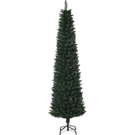 Easycomfort Albero di Natale Artificiale Alto 180cm con Base Pieghevole, 380 Rami, in PVC e Metallo, Verde (1/5)