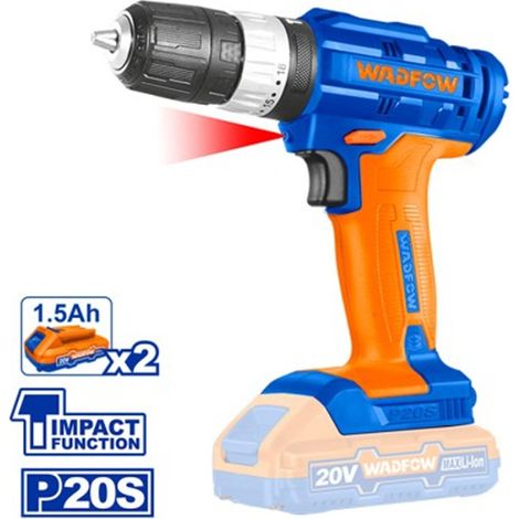 20-V-Bohrhammer + 2 WADFOW-Akkus 1,5 Ah