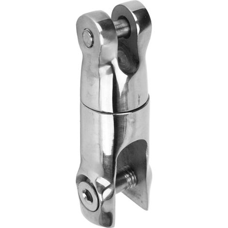 Double Anchor Swivel Connector for 6-8mm Chains, Heavy Duty Multidirectional Mooring Connector in 316 Stainless Steel, 3200 lb Load Capacity, Pol Design (1/5)