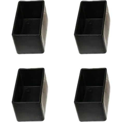 8 Rectangular Chair Leg Caps, Rectangular Chair Leg Caps, Non-Slip Thick Chair Leg Caps, Black, 25 x 38 mm (1/5)