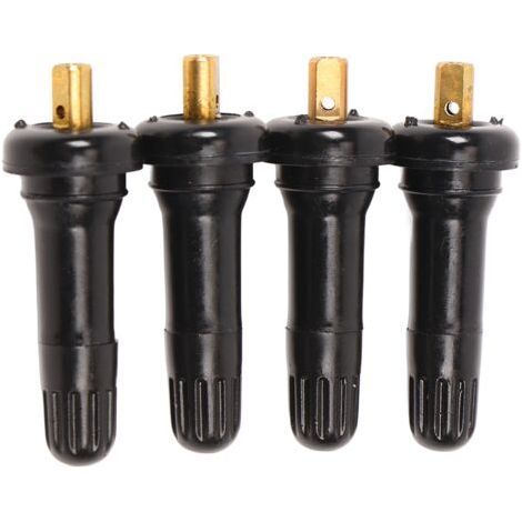 Valvola per pneumatici impermeabile per sensore di pressione Ford. Gomma resistente. Confezione da 4 pezzi. Installazione facile, senza attrezzi. (1/5)