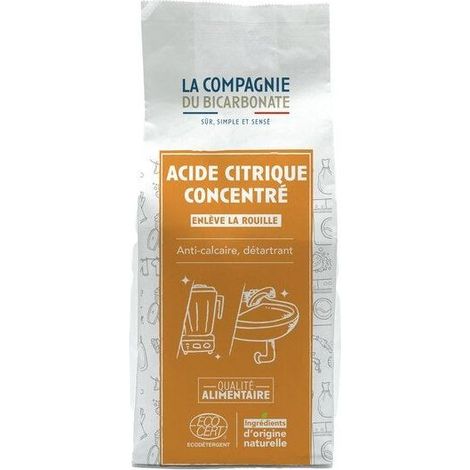 Acide citrique alimentaire anhydre COMPAGNIE DU BICARBONATE écodétergent 1kg (1/3)