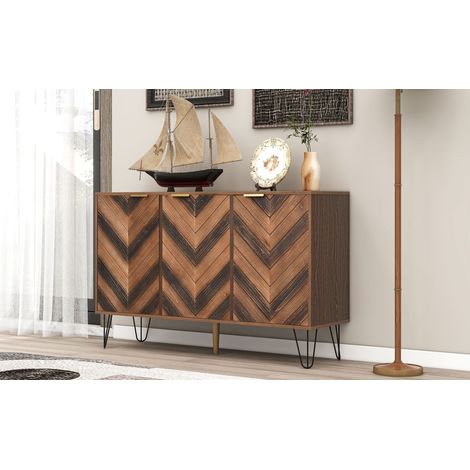 Armoire, armoire de style exclusif avec trois portes. Elle présente des détails élégants et offre une grande capacité de rangement. Les portes sont en bois massif (1/5)