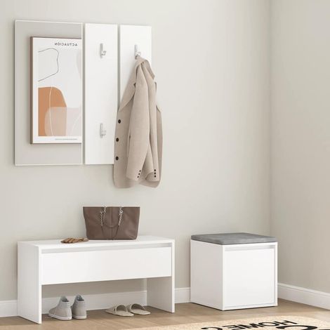 Ensemble de meubles de couloir Blanc Bois d'ingénierie (1/5)