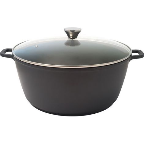 Cazuela de cocción lenta de cerámica alta 32cm 10l + tapa de vidrio - Baumalu (1/2)