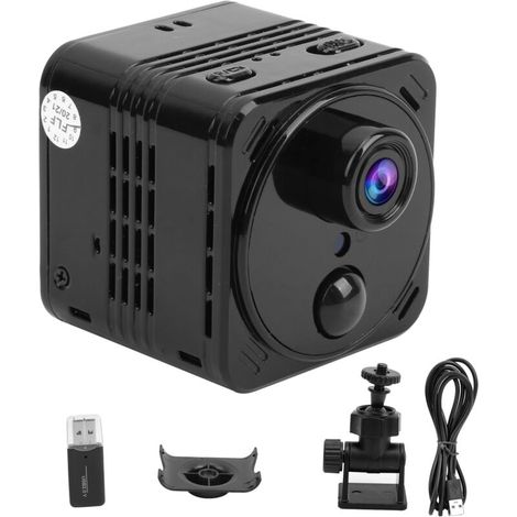 Mini Caméra de Surveillance WiFi 4K avec Détection de Mouvement, Vision Nocturne et Angle Large 170° pour Sécurité Domestique (1/5)