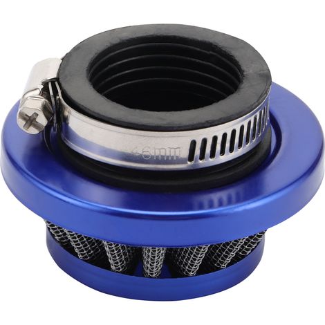 35mm blue metal air filter, compatible with 47cc and 49cc 2-stroke motorcycle air filters, universal high-performance modification accessory. (1/5)