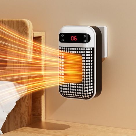 Calefactor de escritorio，calefactor de pared，el dormitorio o el dormitorio universitario，ideal para el invierno (blanco) (1/5)