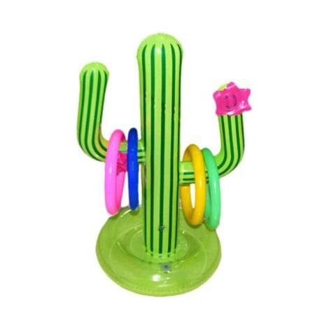 Jeu de Tir Gonflable Cactus avec Anneaux pour Piscine - Jouet Flottant pour Enfants et Adultes (1/5)