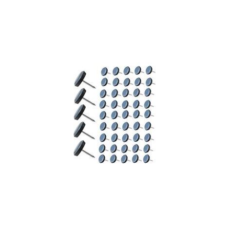 50 Stück Teflon-Stuhlgleiter, 19 mm rund, zum Annageln, PTFE-Teflon-Möbelgleiter, Stuhlgleiter mit Nägeln, Filzgleiter für Stühle, Sofas, Schreibtische, Tische – Crezuo