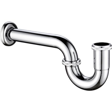 1/4" Geruchsverschluss, Siphon, verchromtes U-förmiges Abflussrohr