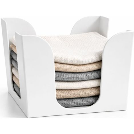 Toallero y organizador de encimera blanco para cocina