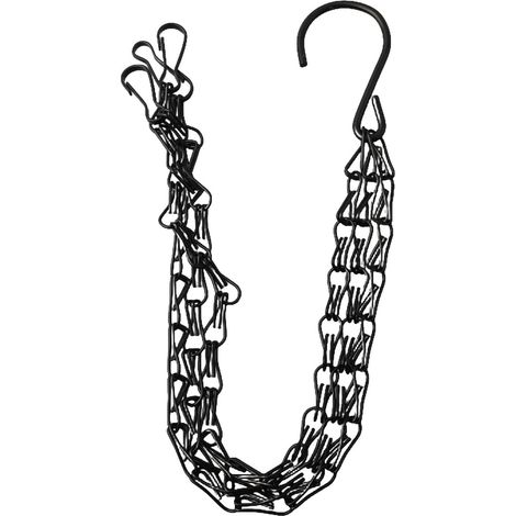 Chaîne de suspension pour plantes, en fer robuste avec crochet S pots et paniers fleurs, longueur 35 (1/5)