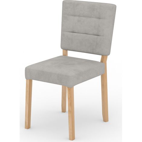 Chaise moderne en bois naturel de hêtre et tissu au choix Kloba-Tissu 27102 (1/5)
