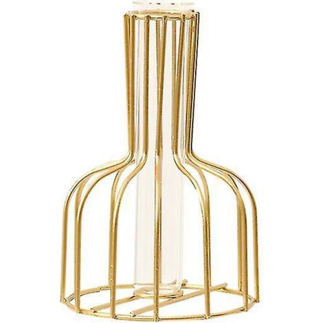 Nordic Ins Ornement de vase hydroponique doré en fer forgé (1/5)
