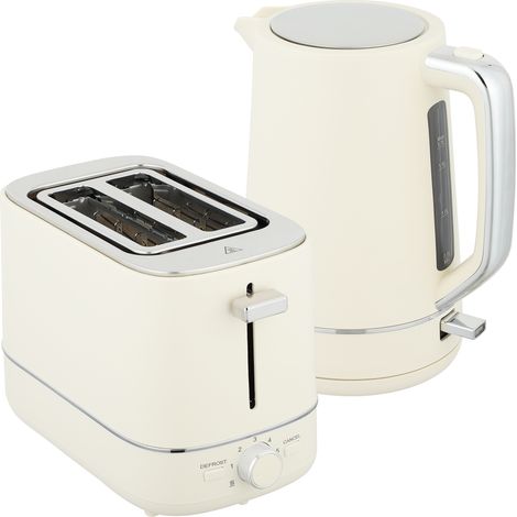 GagaSet bouilloire 1,7 L et grille-pain 6 niveaux de brunissage Beige (1/5)