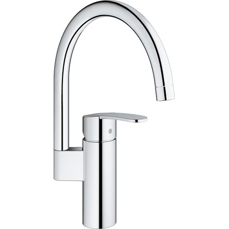 Grohe 32449001 Wave Cosmopolitan Miscelatore Monocomando Lavello Cucina Bocca Alta Girevole 360° colore Cromo (1/5)