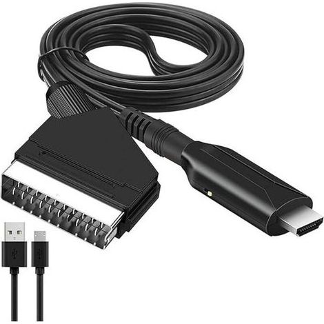 Adaptateur Péritel vers HDMI pour TV Full HD 720P/1080P – Convertisseur Audio/Vidéo Compatible DVD, Blu-ray, STB, VHS, Xbox, PS3 (1/5)