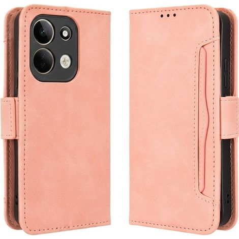 Funda tipo libro para Xiaomi Redmi 17 4G/5G, con ranura para tarjeta, color rosa. (1/5)