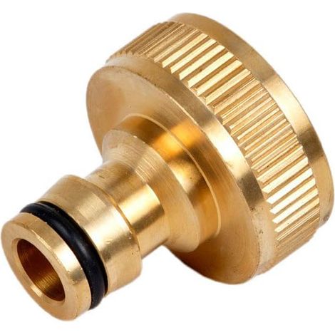 PRESA RUBINETTO INNESTO RAPIDO OTTONE TUBO ACQUA GIARDINO 1" IL CAMPO (1/2)