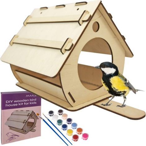 Northix Vogelfutterhaus Maaleo 22585 Holz braun (1/5)